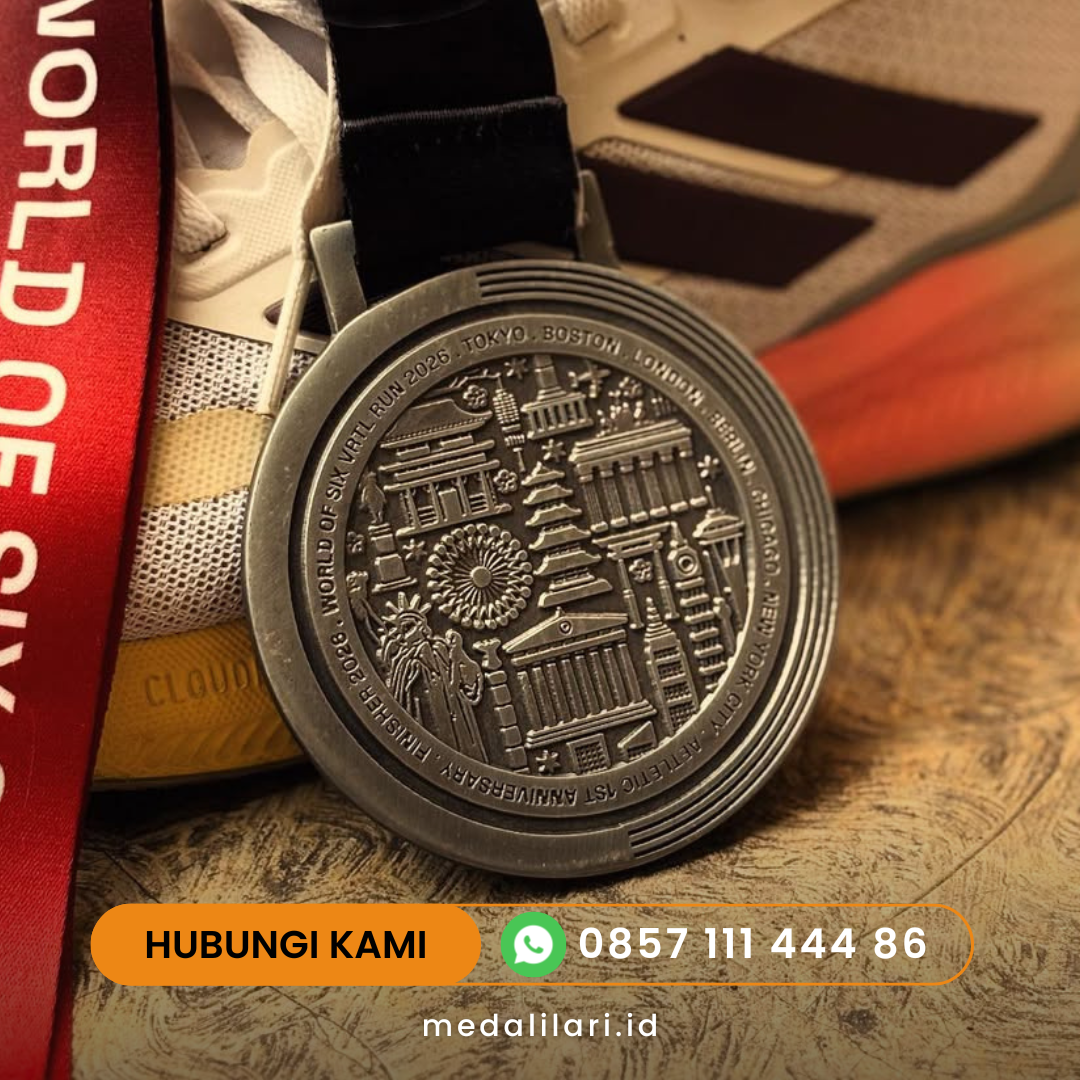 Medali World Of Six Virtual Run 2026